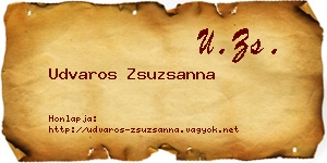 Udvaros Zsuzsanna névjegykártya